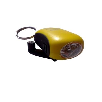 Mini lampe porte-clé dynamo 2 LED