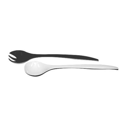 ZAK DESIGNS 0535-340 DUO MINI COUVERTS À SALADE 22 CM NOIR/BLANC