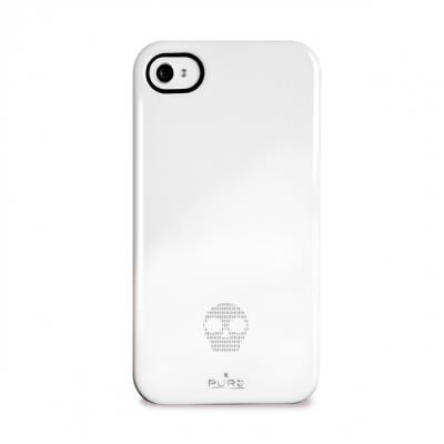 Coque anti chocs Puro Skull Blanche en TPU _ iPhone 4/4S
