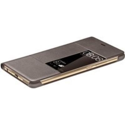 Etui Huawei à rabat latéral avec fenêtre pour Ascend P9-Plus coloris marron