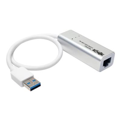 Tripp Lite USB 3.0 SuperSpeed to Gigabit Ethernet NIC Network Adapter RJ45 10/100/1000 Aluminum White - netwerkadapter