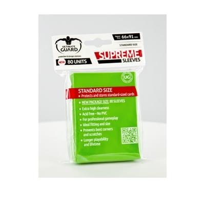 Ultimate Guard - 80 pochettes Supreme Sleeves taille standard Vert Clair
