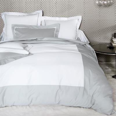 Housse de couette satin Amboise BLANC DES VOSGES 240 x 220 cm Métal