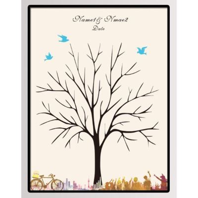 Tableau A Empreintes Pour Les Invites Pour Les Evenements Comme Mariage Anniversaire Bapteme Communion Deux Cartouches Colorees Offertes 60x75 Cm Arbre Album Scrapbooking Achat Prix Fnac