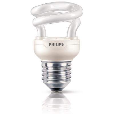 Ampoule Fluocompacte Philips Tornado - E27 - 5W - 2700K - 230V - T2 - Spirale