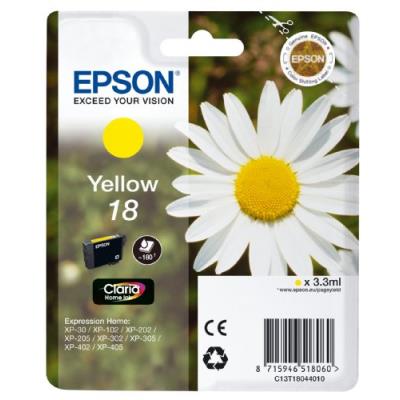 Epson Pâquerette 18 T1804 Cartouche d'encre Jaune