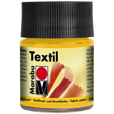 Peinture textile textil, jaune moyen, 50 ml, verre marabu mr171605021