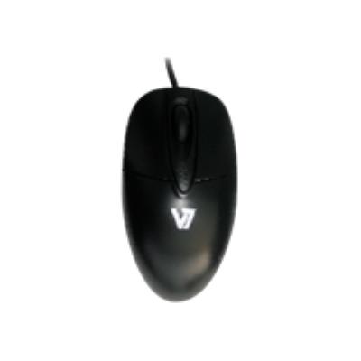 V7 M30P10-7E - muis - USB - zwart, zilver