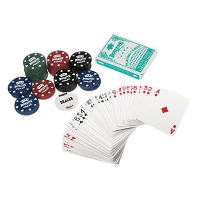 Travel set de poker de jeu chip dealer cartes & chips 48x4g
