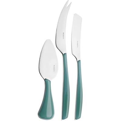 Bugatti glcv-021f36/3 glamour ménagère de 3 pièces couteau à fromage san/acier vert céladon 16 x 26 x 3 cm