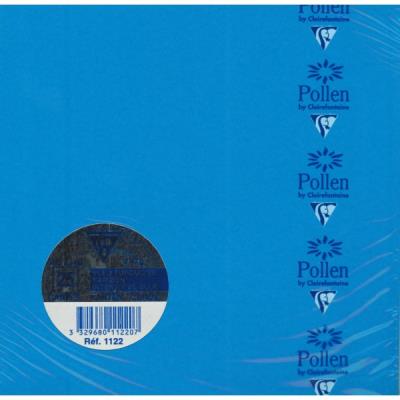 Paquet de 25 cartes simples Pollen 160x160mm Bleu Turquoise 210g