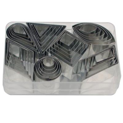Städter 020016 lot de 42 formes en acier inoxydable avec boîte de rangement 8,5 x 5,3 x 2,2 cm