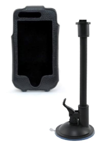 Housse cuir Iphone support ventouse LCXP13 Beeper