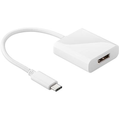 Goobay 66257 Adaptateur USB-C pour Appareil USB-C/DisplayPort 0,2 m Blanc