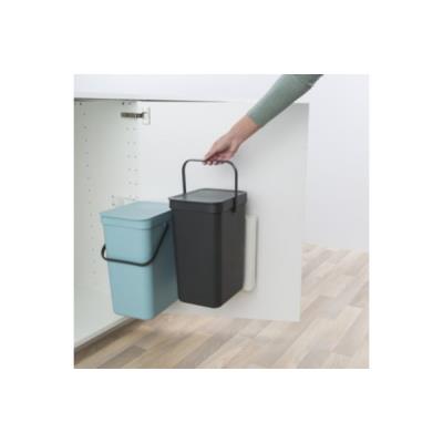 Poubelle BRABANTIA Built-in Bin Sort & Go 2x12L Mint & Grey
