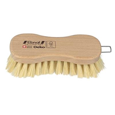 Ebnat 114108 oeko brosse à récurer bois de hêtre suisse brut blanc petit modèle 12,5 cm