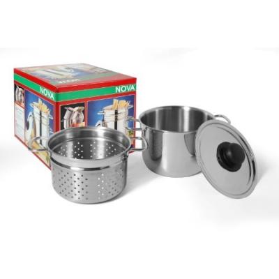 FRABOSK - 460.02 - CUISEUR DE PÂTES AVEC COUVERCLE/PASSOIRE - ACIER INOXYDABLE ET PASSOIRE - 22 CM - FOND INDUCTION