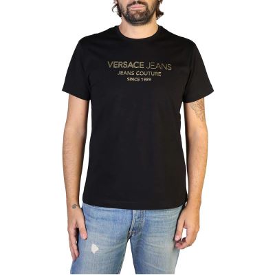 Versace Jeans - T-Shirt - Manches Courtes - Homme Blanc Blanc/doré Medium - Noir - Medium