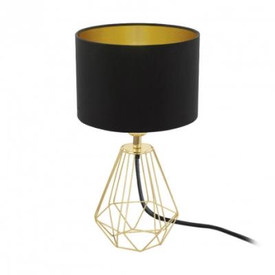 Eglo Lighting Carlton Lampe De Table Avec Abat-Jour Rond En Laiton
