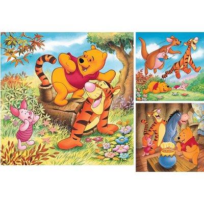 Puzzle 3 x 49 pièces - Winnie l'Ourson : Rigolades entre amis
