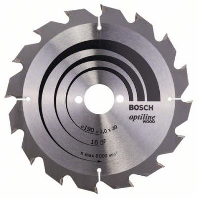 Lame De Scie Circulaire 190X30, 16 Dents Bosch