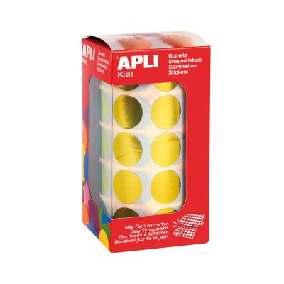 Apli Agipa Jaune Gommettes Rouleau - Rond Ø 20 Mm - Métal. X 1770