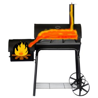 vidaXL Barbecue américain Smoker fumoir double compartiment Barbecue américain Smoker fumoir double compartiment grill