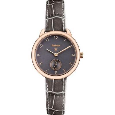 Montre Femme Barbour modèle Whitley Anthracite et Cuir Gris - BB035RSGY