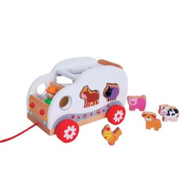 New classic toys - 0566 - jeu de construction - camion de formes - animaux de la ferme