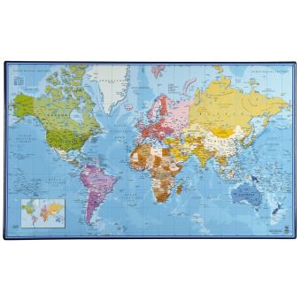 Sous-Main Bureau Carte du Monde Antique 34x49cm Erik/® Protege Bureau Planisph/ère