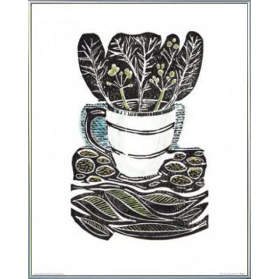 Poster Reproduction Encadré: Ail - Wild Garlic, Amanda Colville (50x40 cm), Cadre Plastique, Argent