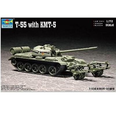 Trumpeter - Maquette Char moyen soviétique T-55 avec système KMT-5 1960