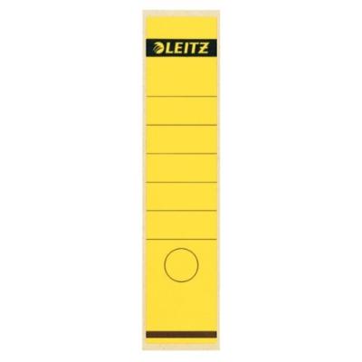 Leitz - étiquette de dos pour classeur, 61 x 285,longe, large, jaune,convenable aux classeurs leitz standard et cartons durs 107