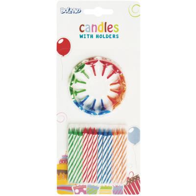 Bougies anniversaire multicolores (x24)