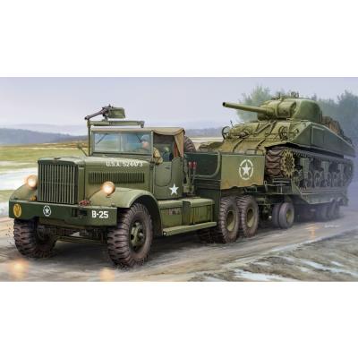 Maquette Véhicule Militaire : Tracteur et porte char US M19 Merit