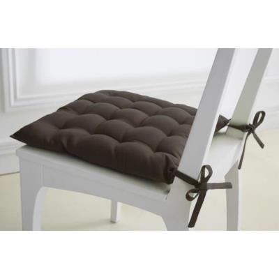 Assise matelassée 40/40 coton tissé teint Bronze