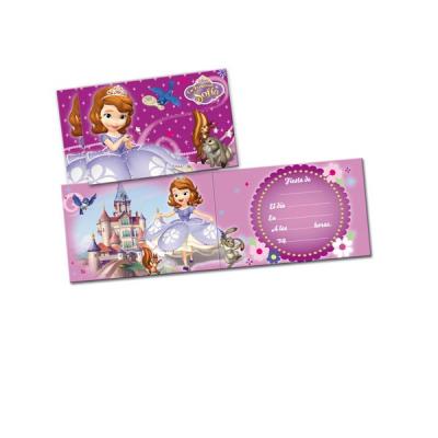 Lot d'invitations La princesse Sofia