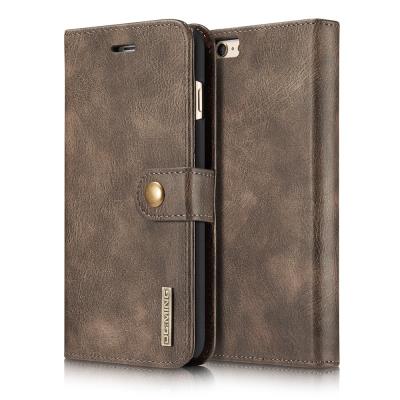 Etui en PU DG.MING pour iPhone 6s Plus / 6 Plus Split 2 in 1 - Coffee