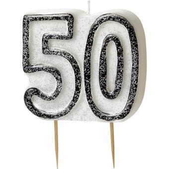 Bougie Anniversaire Noire 50 Ans Decoration Article De Fete Achat Prix Fnac
