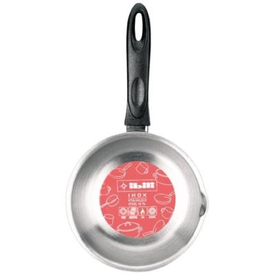 IBILI 665218 CASSEROLE BOMBÉE INOX AVEC BEC VERSEUR