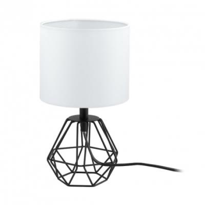 Eglo Lighting Carlton Lampe de table avec abat-jour rond noir