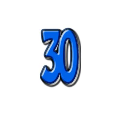Figurine Géante ''Chiffre 30''