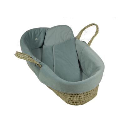 Couffin en osier et coton biologique Aqua