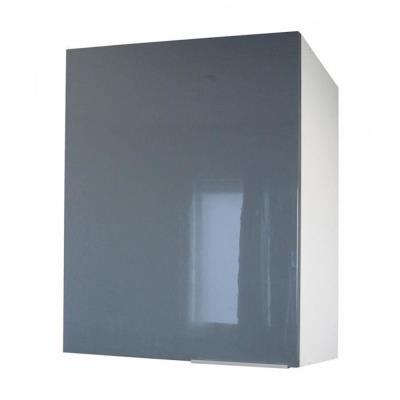 Caisson Porte haut 60 cm Gris Haute brillance