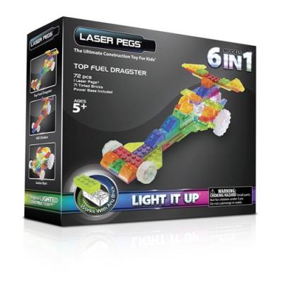 Laser pegs 6-in-1 zippy do dragster construction set