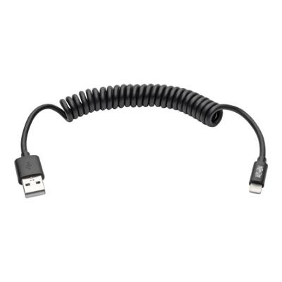 Tripp Lite Câble de chargement / synchronisation enroulé Lightning vers USB - câble Lightning - Lightning / USB - 1.2 m