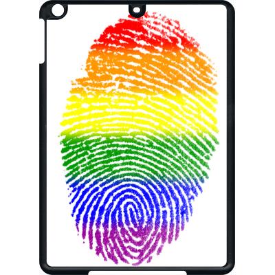 Coque pour apple ipad air empreinte digitale drapeau gay pride