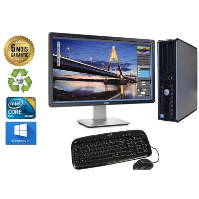 Dell Optiplex 780 SFF Core2Duo 2.93Ghz RAM 8GO HDD 250 GO Ecran 24"" Windows 10