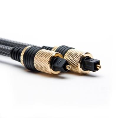 Aricona n°418 - câble toslink high end, câble optique numérique toslink premium, fiche aluminium robuste, entrelacement de nylon stylé, numéro:2 meter