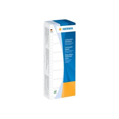 HERMA Computer labels - geperforeerde, permanent zelfklevende matpapieren kettingetiketten - 2000 etiket(ten)